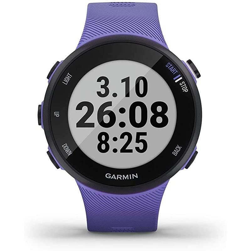 Garmin Forerunner 45S GPS Running Watch Gift Box Bundle | Includes  HD Screen Protectors, USB Adapters & Hard Case | Heart Rate Watch | Pace, Distance, Stress Tracking | Iris, 010-02156-01