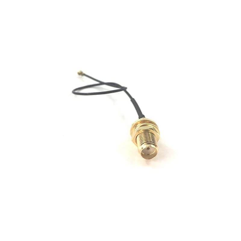 2.4ghz WiFi Antenna 2dbi SMA Male (Pin) Connector with Mini PCI U.FL to SMA Female WiFi Pigtail RF1.13 Cable 15cm(Pack of 2)