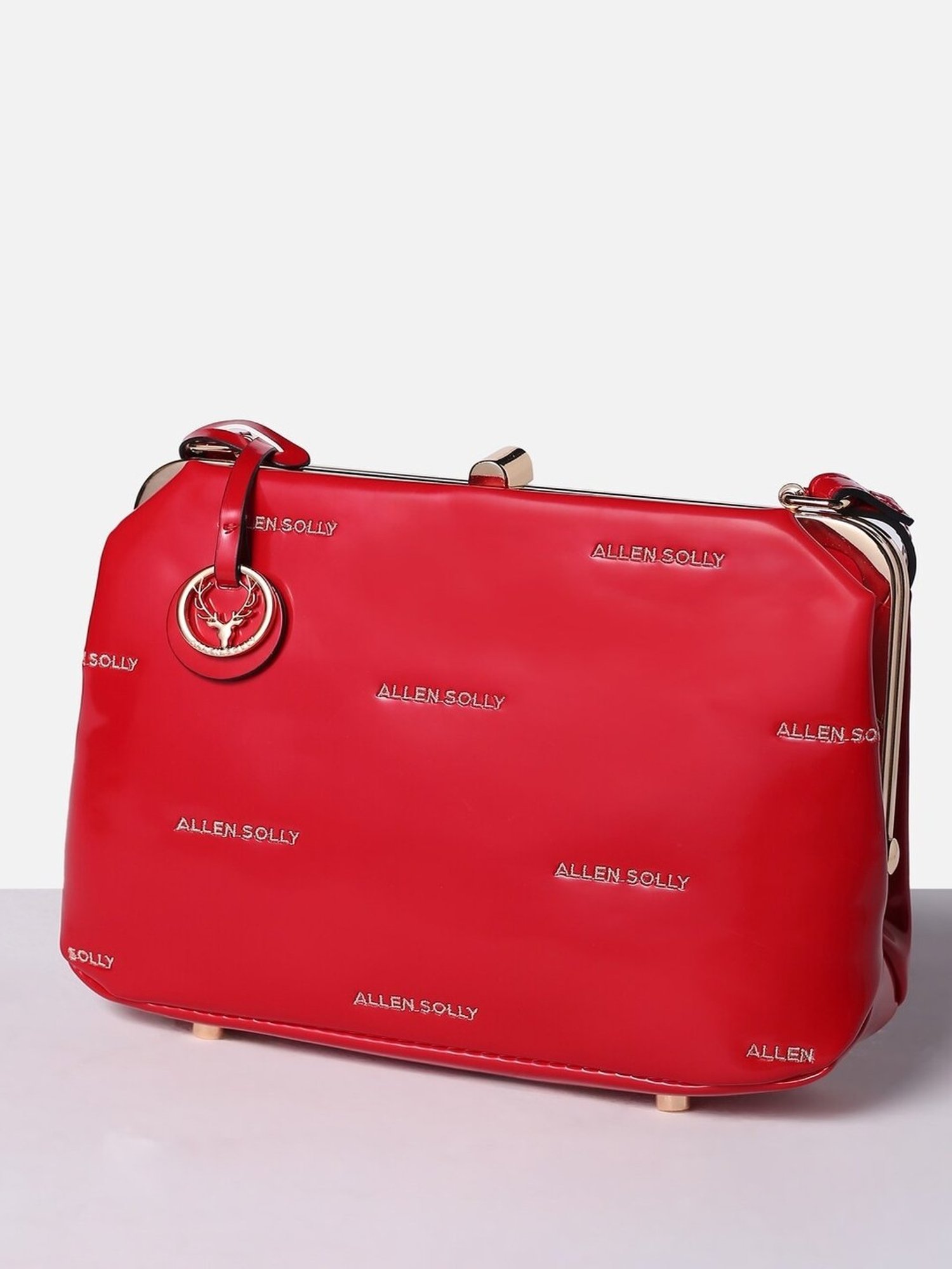 Allen Solly Red Printed Medium Sling Handbag