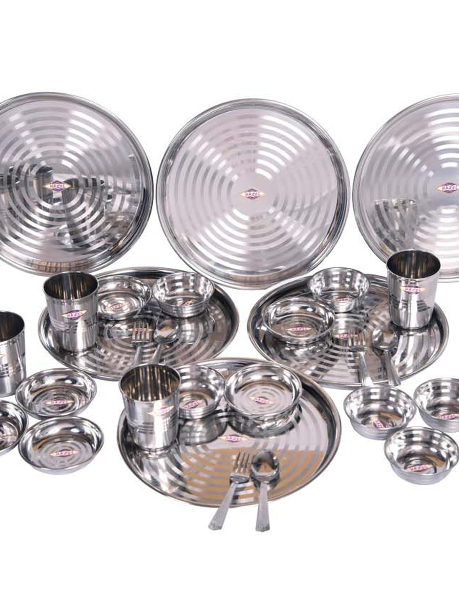 Hazel Silver Stainless Steel 36-Piece Dinner Set