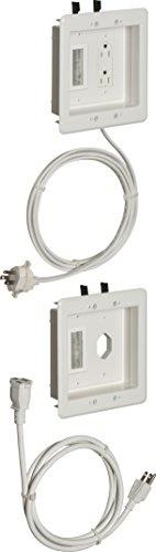 arlington industries arlington tvbr22k1 inwall, prewired tv bridge kit, 2gang, 1pack, 2gang upper, 2gang lower