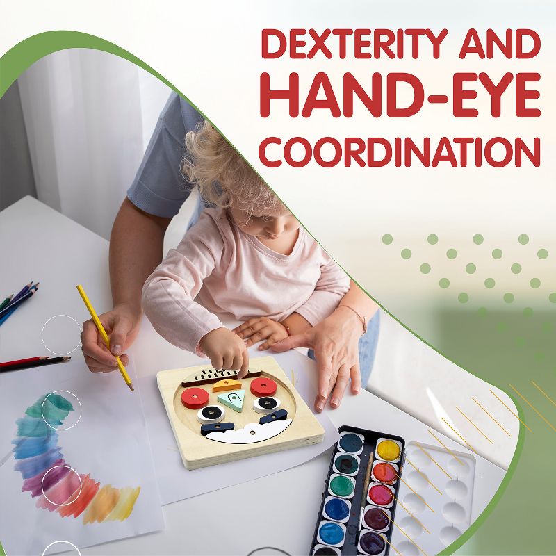 Leo & Friends Funny Faces Educational Wooden Puzzle for Toddlers