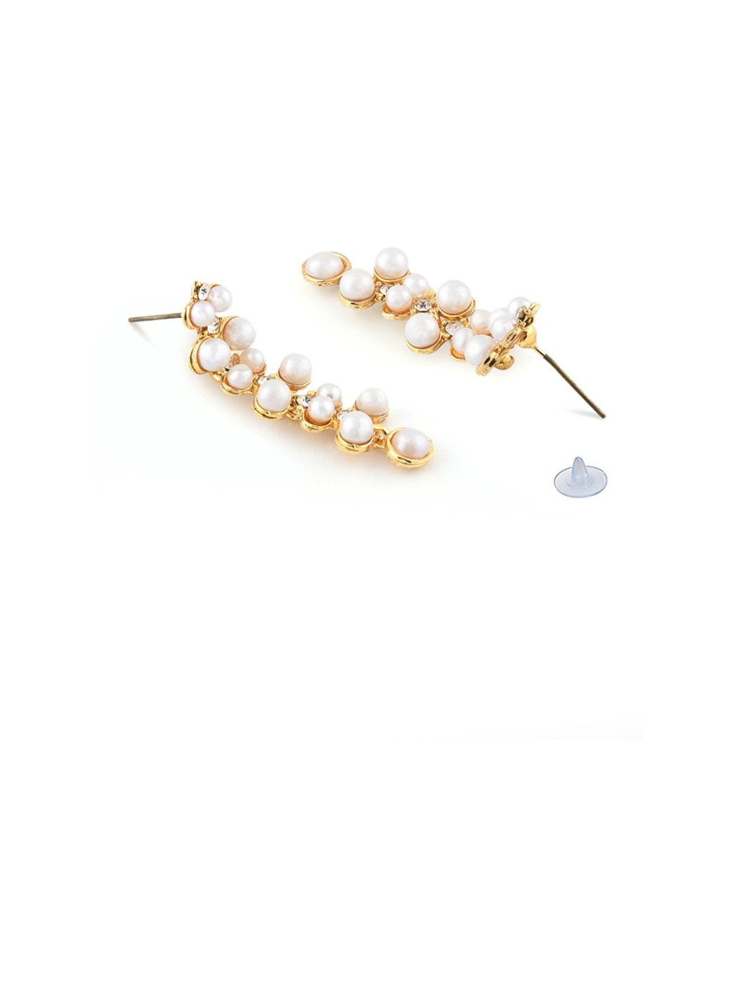 Zaveri Pearls Gold Tone Contemporary Look Pearls Choker Necklace & Earring Set-ZPFK9439