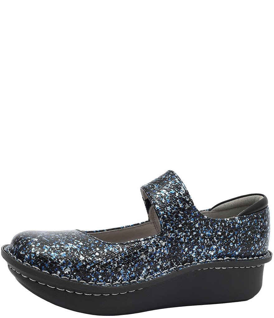 Alegria Paloma Blue Racer Print Leather Mary Janes
