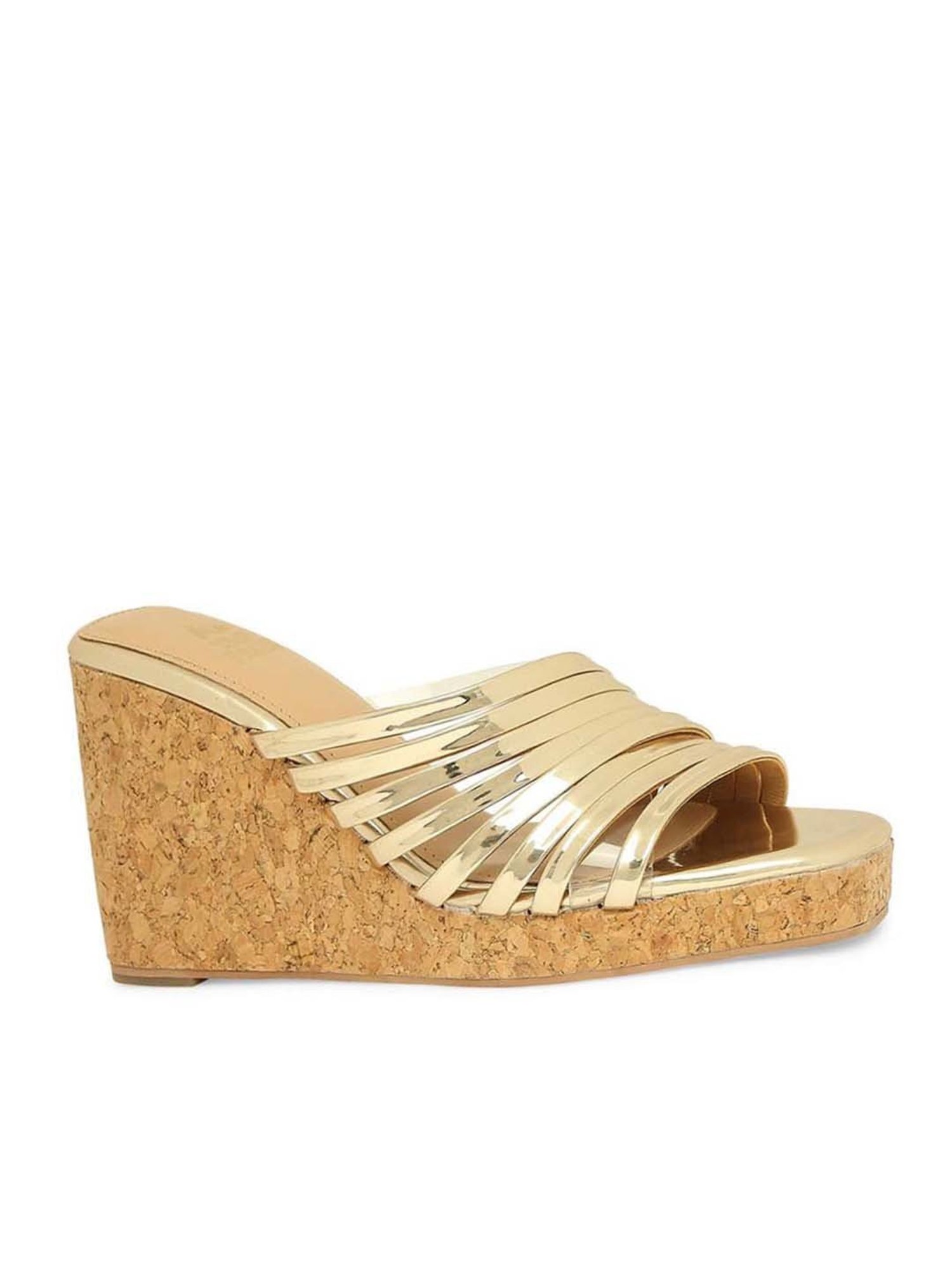 Tao Paris Women's Ayfer Light Gold Casual Wedges