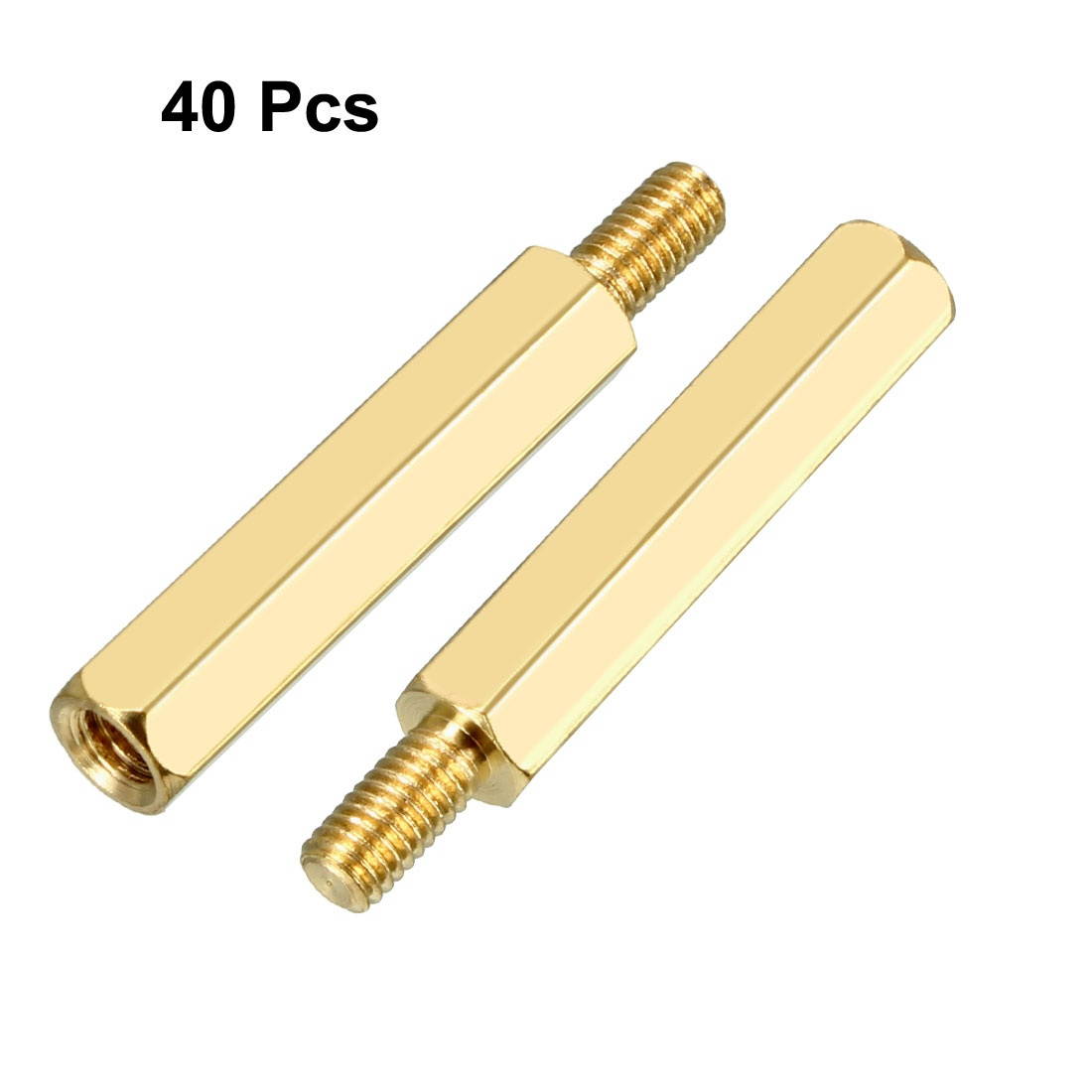 Unique Bargains 40pcs M3 20+6mm Female Male Thread Brass Hex Standoff Spacer Screws PCB Pillar