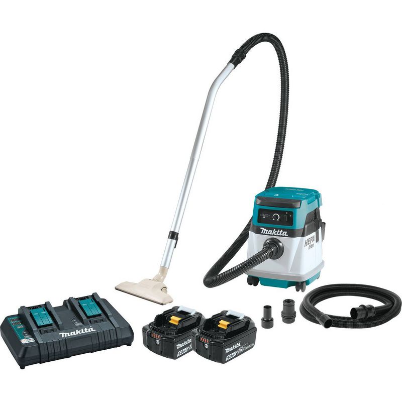 Makita XCV13PT 18V X2 (36V) LXT Lithium-Ion 4 Gallon Cordless/Corded HEPA Filter Dry Dust Extractor/ Vacuum Kit (5 Ah)
