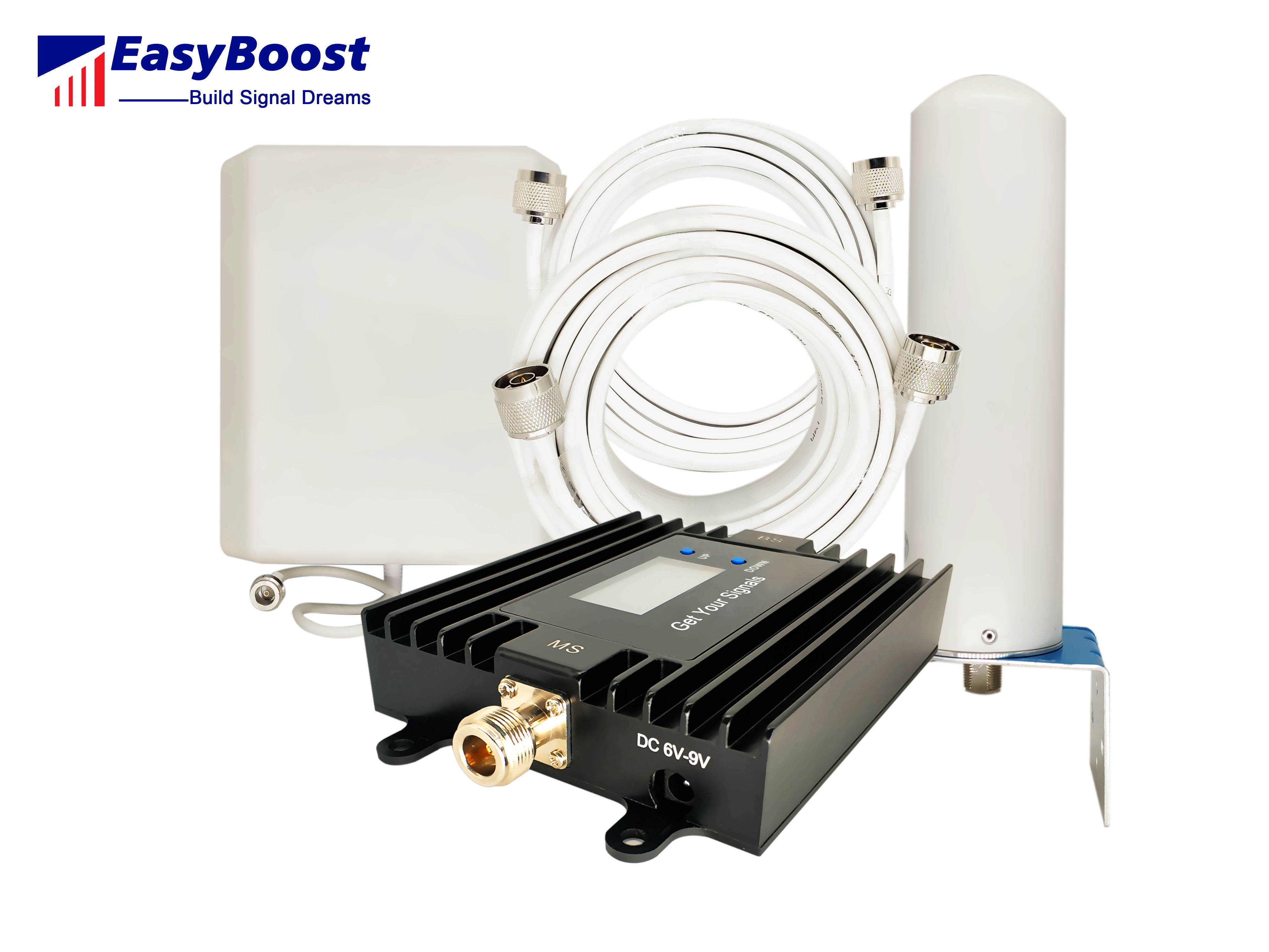 Anti Interference Signal Booster 850/AWS1700mhz smart LCD ALC/AGC For 2G 3G 4G Mobile Network