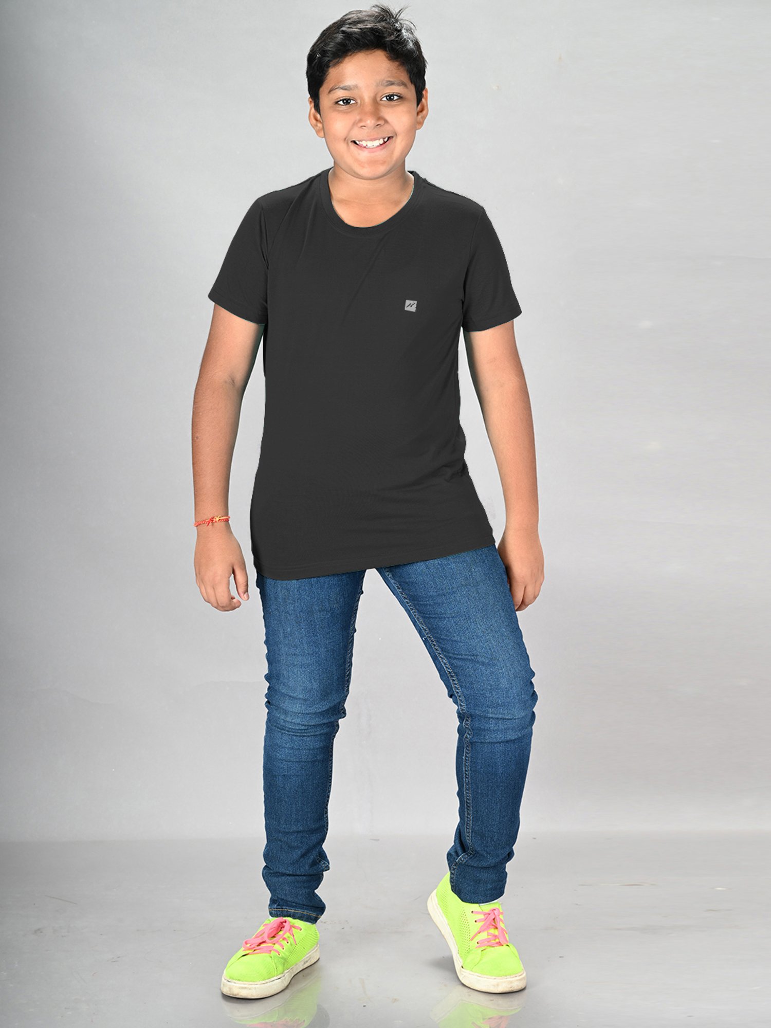 Lux Nitro Boys Green Solid T-Shirt (Pack Of 3)