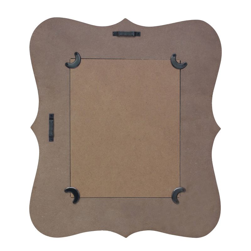 16" X 14" Decorative Wooden Wall Mirror White - Stonebriar Collection