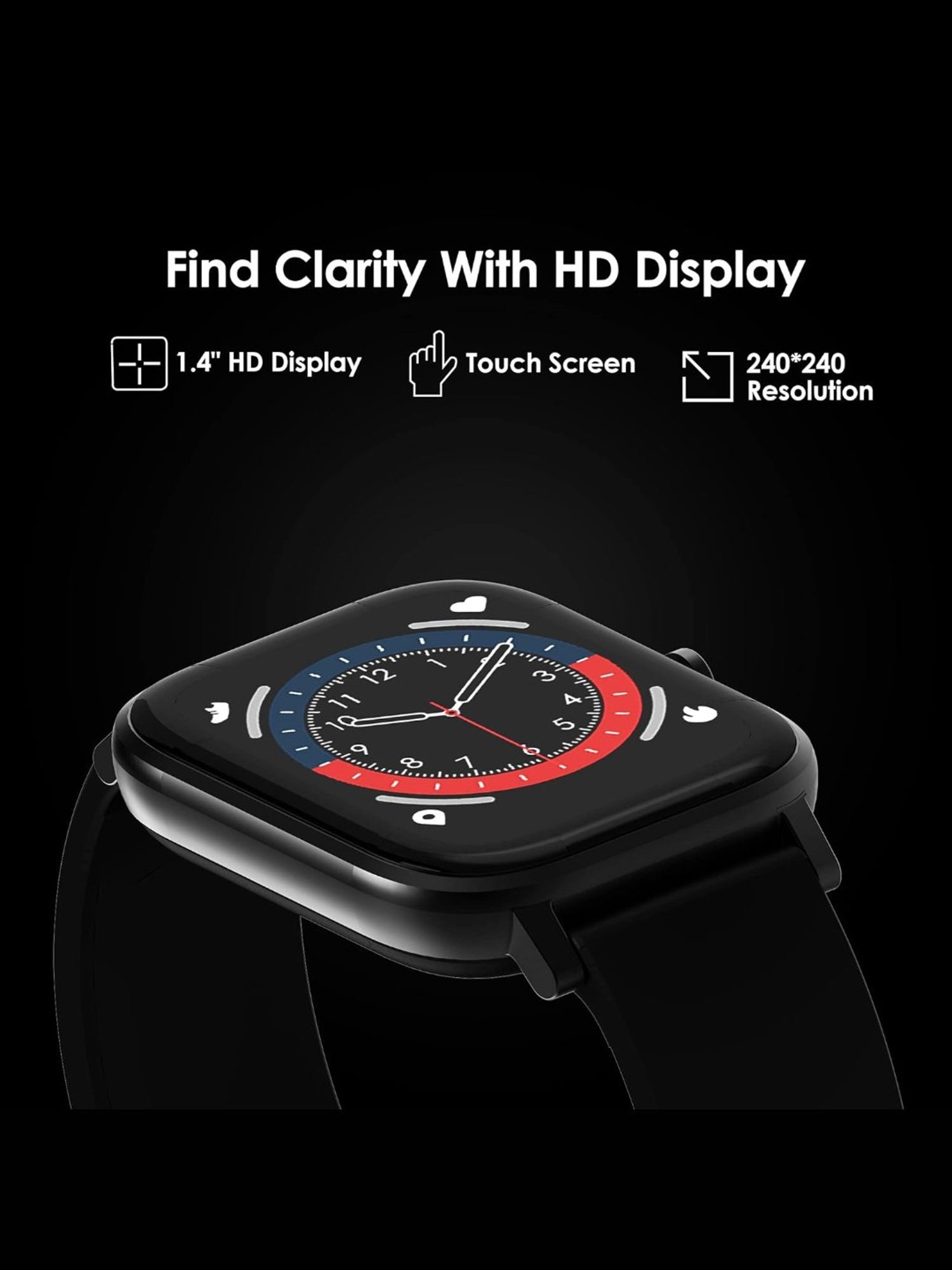 Probus P12 Full Touch Screen Smartwatch (Black)