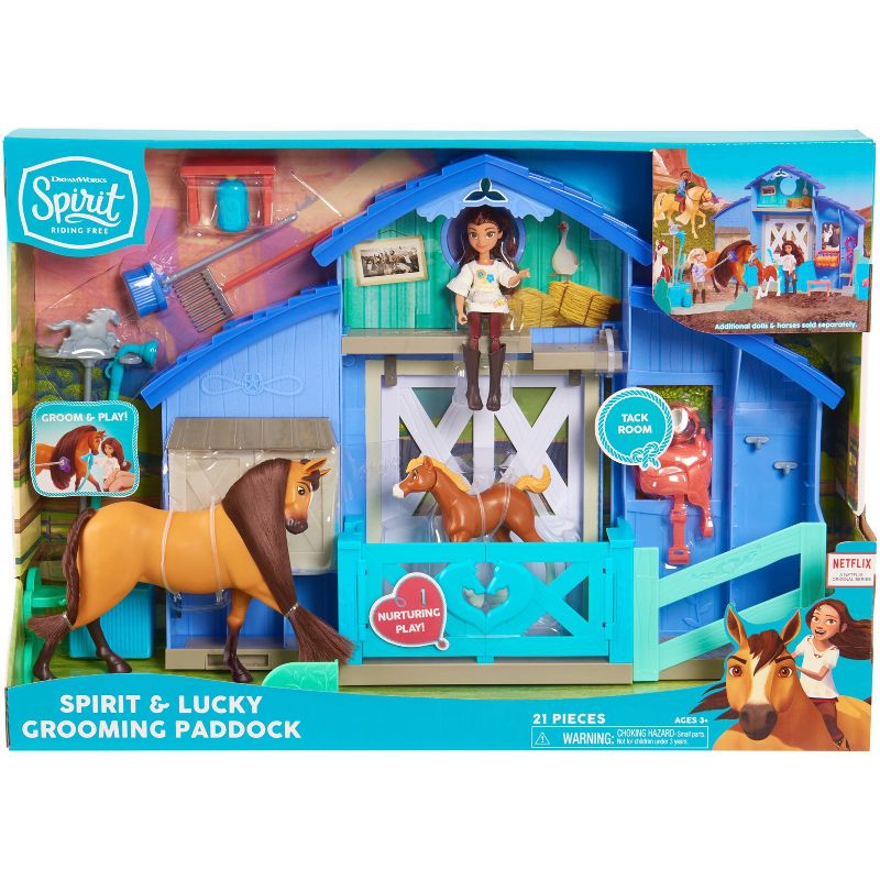 DreamWorks Spirit Riding Free Spirit & Lucky Grooming Paddock