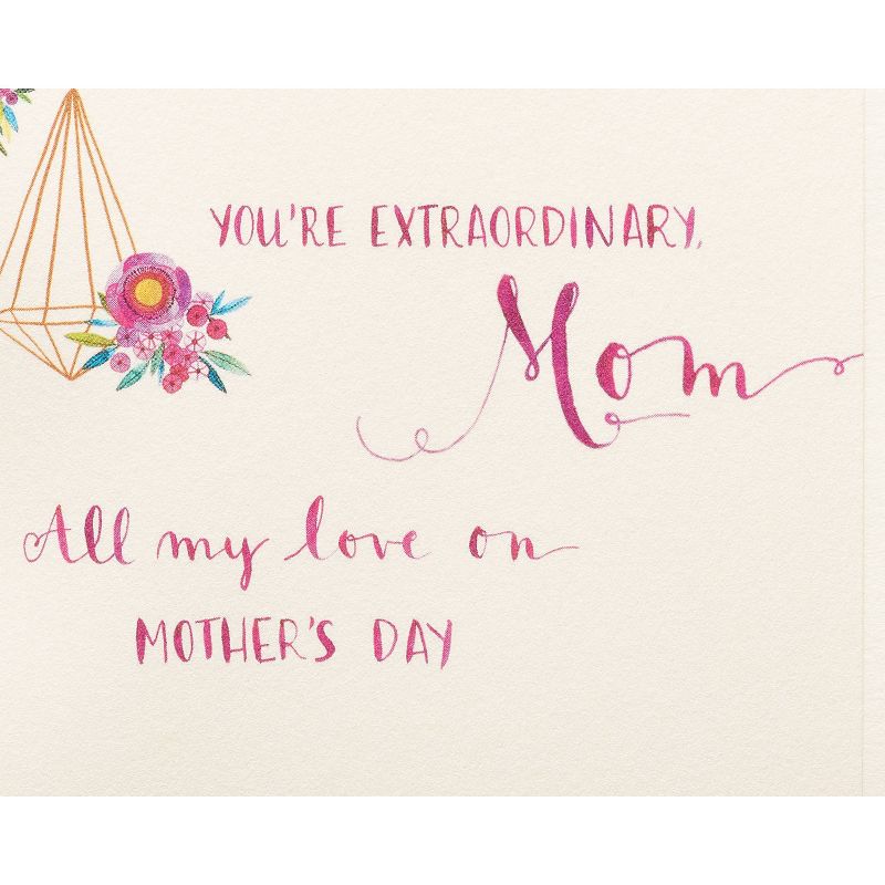 Mothers Day Greeting Card Hanging Geo Flowers - PAPYRUS