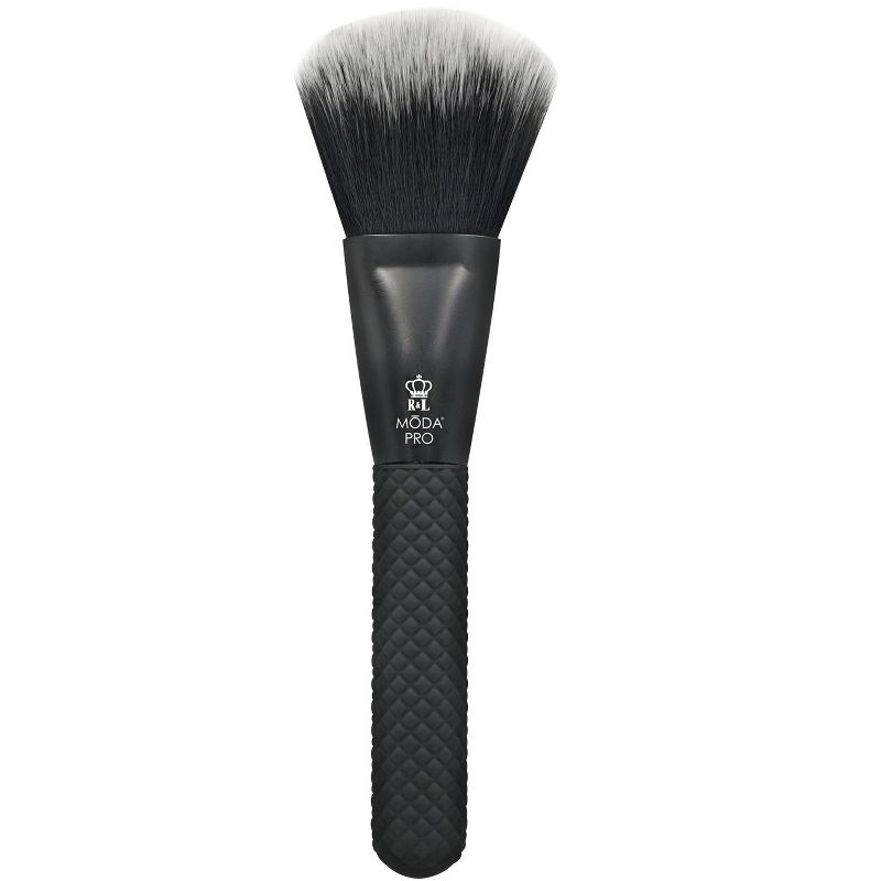 MODA Brush Pro 13pc Full Face Black Makeup Brush Set with  Wrap, Includes - Highlighter, Buffer, Shade, and Crease Brushes