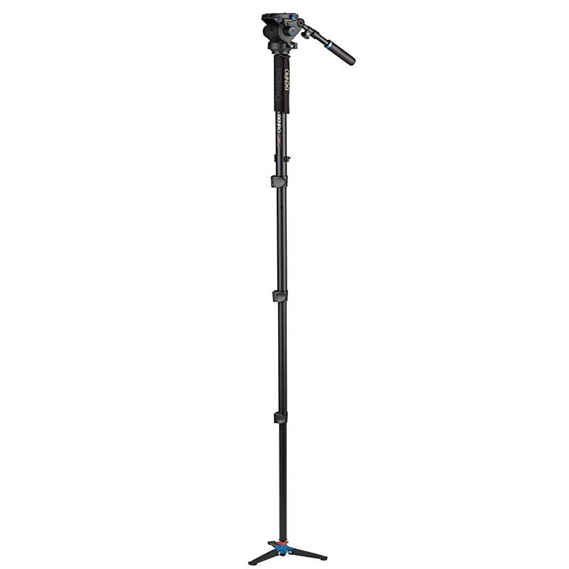 Aluminum 4 Series Flip-Lock Video Monopod Kit w/ 3-Foot Articulating Base and S6 Video Head (A48FDS6)