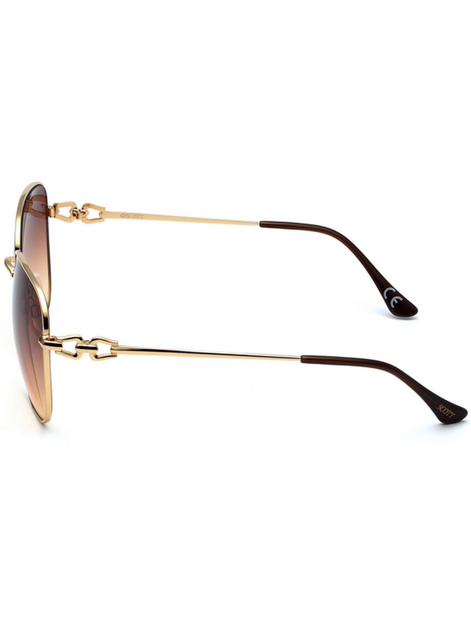 SCOTT Brown Square UV Protection Sunglasses for Women