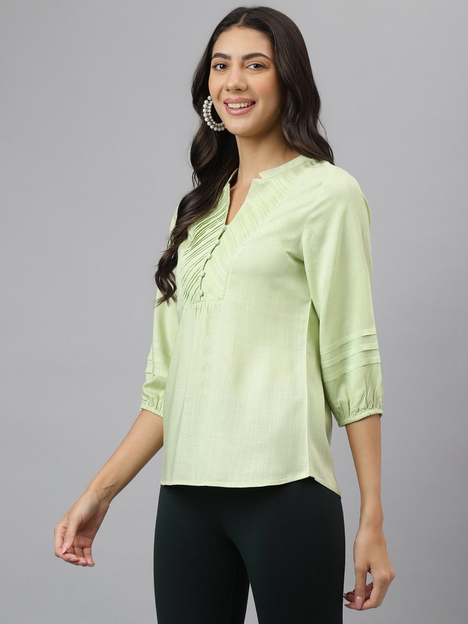 Latin Quarters Green Regular Fit Tunic
