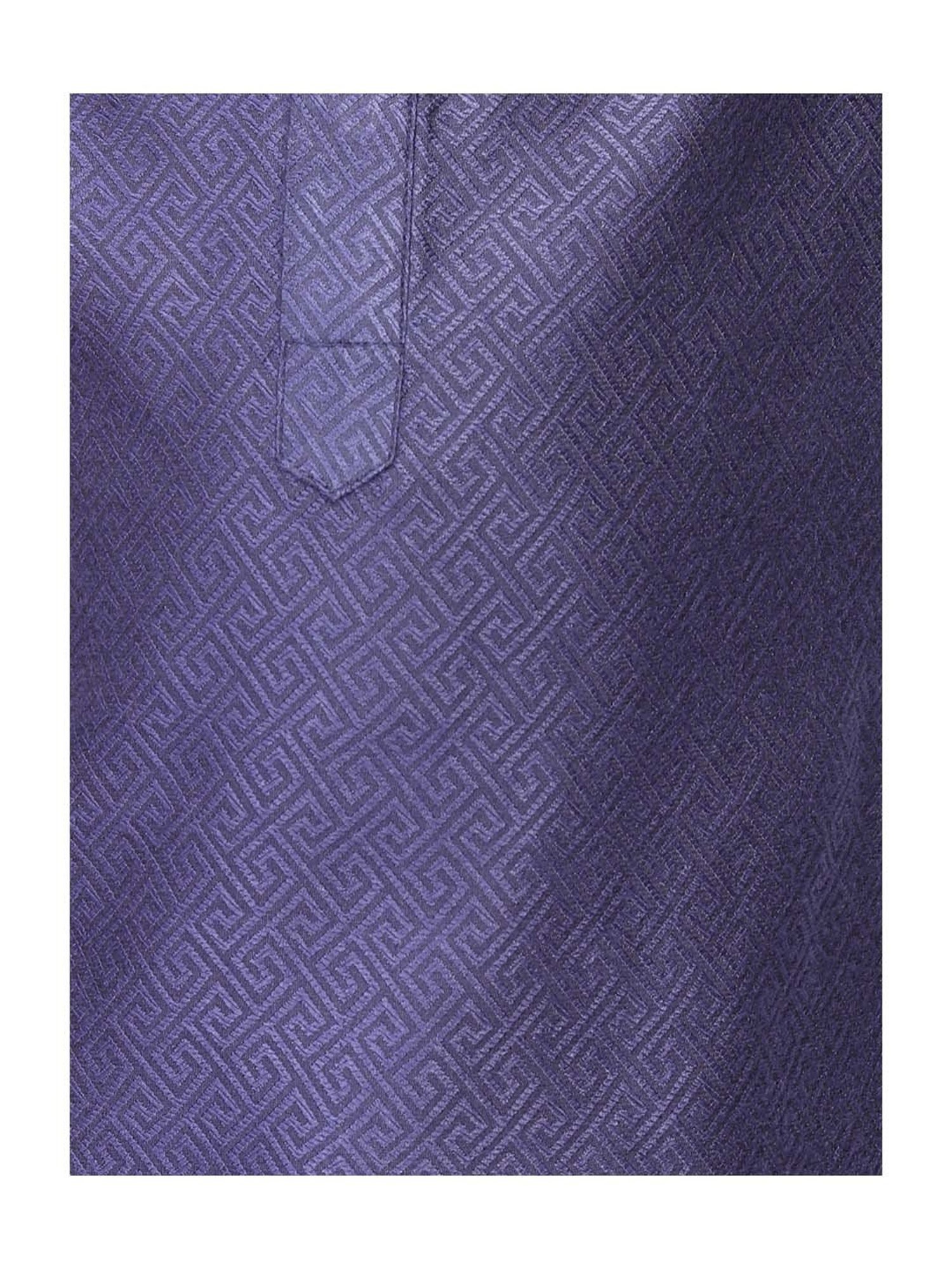 TABARD Kids Purple & Black Cotton Printed Kurta Set