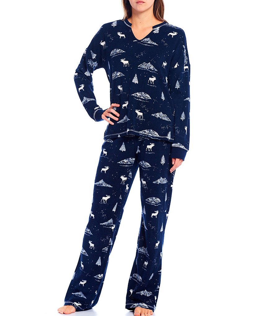 PJ Salvage Let's Get Toasty Printed Thermal Coordinating Sleep Pants