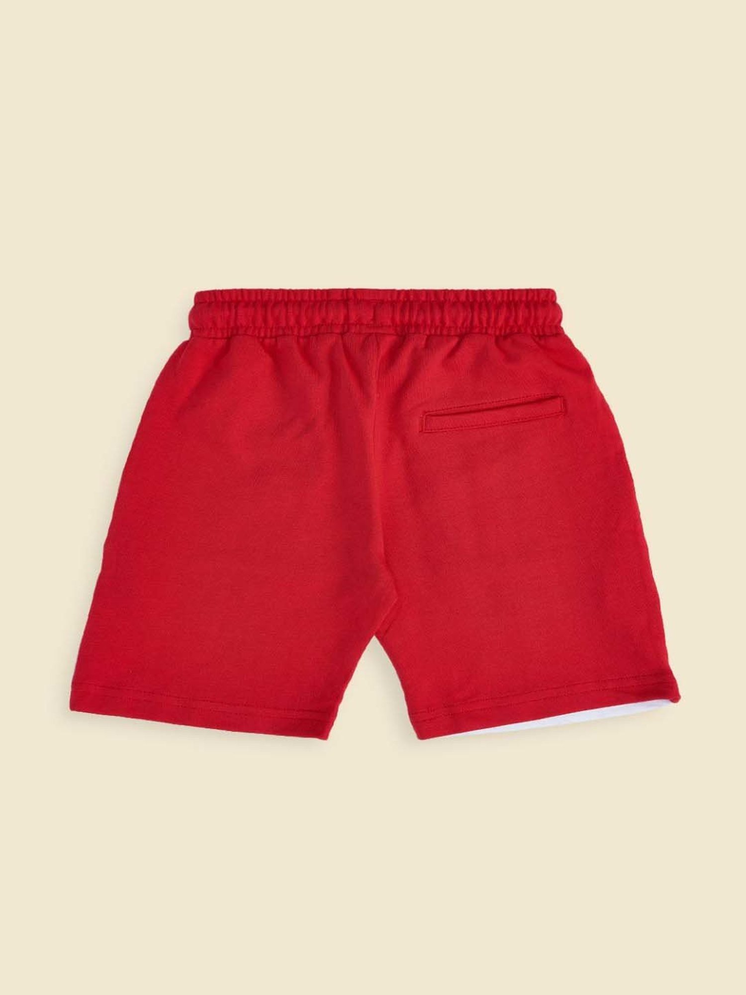 Pantaloons Baby Kids Red & White Cotton Printed Shorts