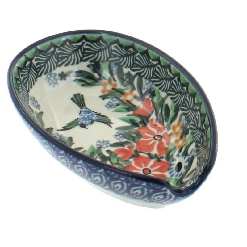 Blue Rose Polish Pottery Maria Small Spoon Rest