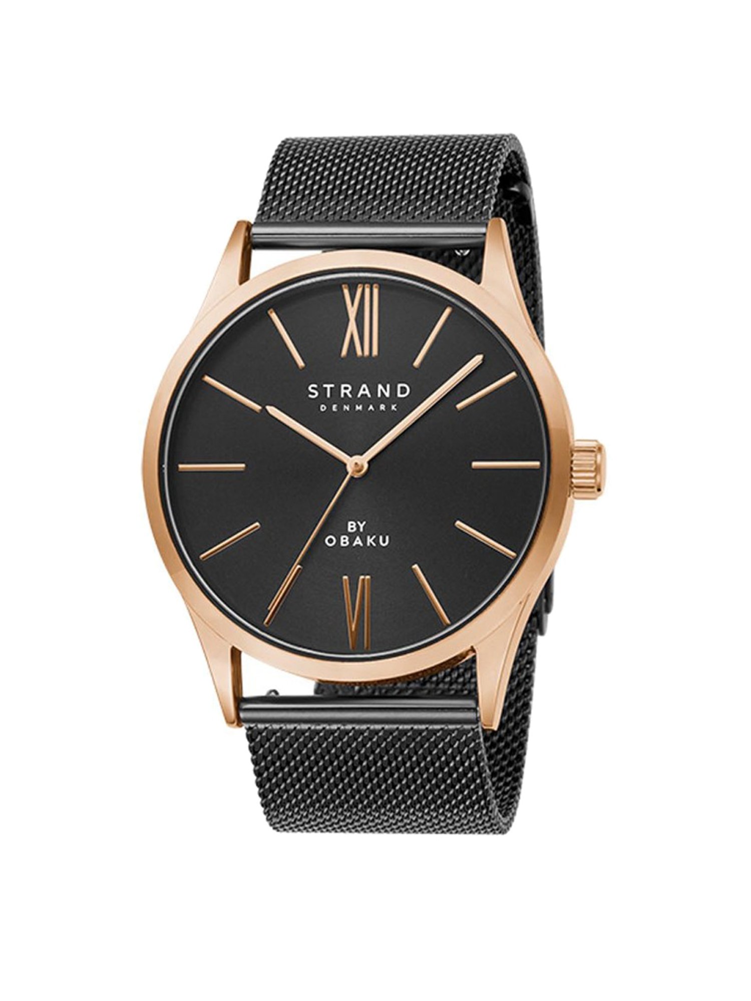 STRAND by Obaku S720GXVBMB Bradford Night Analog Watch for Men