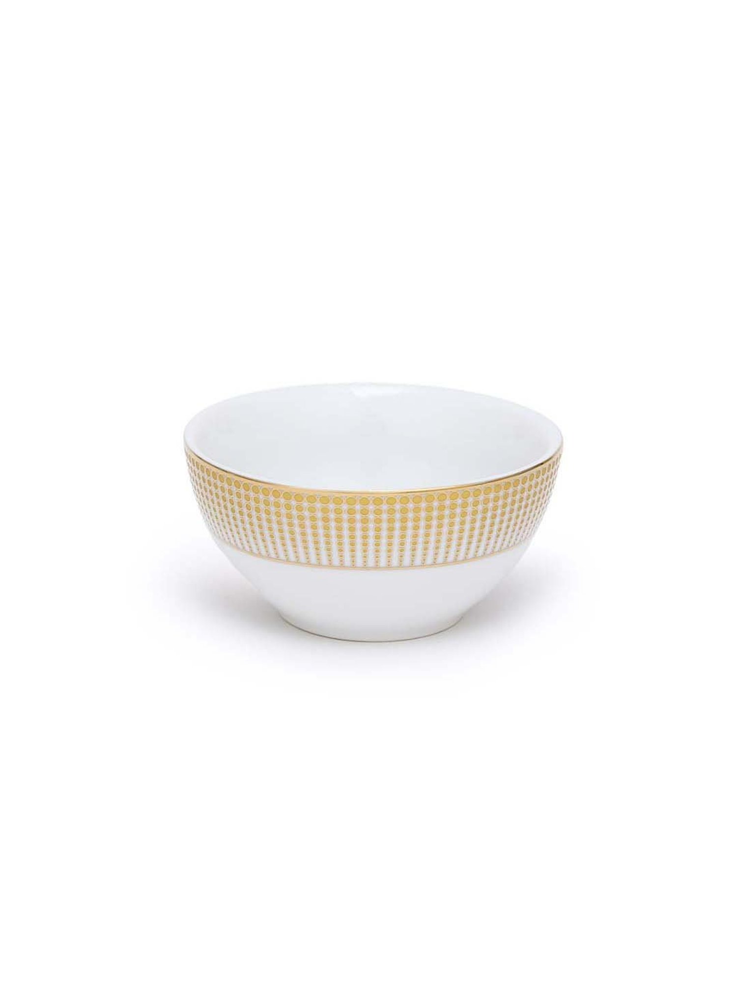 Home4U 'Aura' White & Golden Porcelain Dinner Set