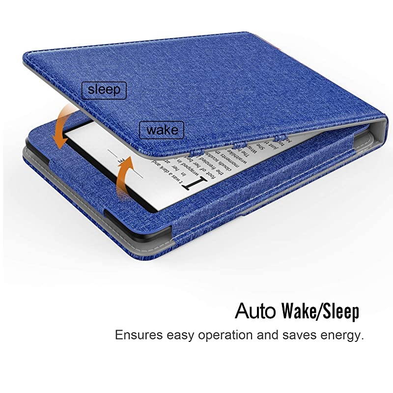 Case Fits Kindle Paperwhite (10th Generation, 2018 Releases), Premium Vertical Flip Cover with Auto Wake/Sleep Compatible for  Kindle Paperwhite 2018 E-Reader - Black