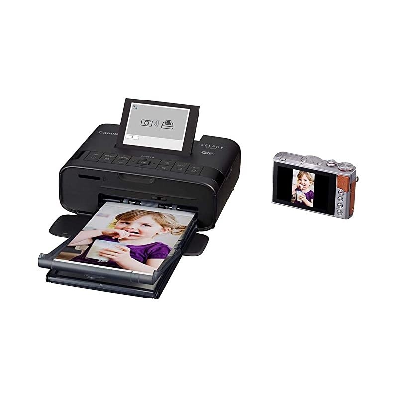 SELPHY CP1300 Compact Photo Printer Battery Bundle (Black)