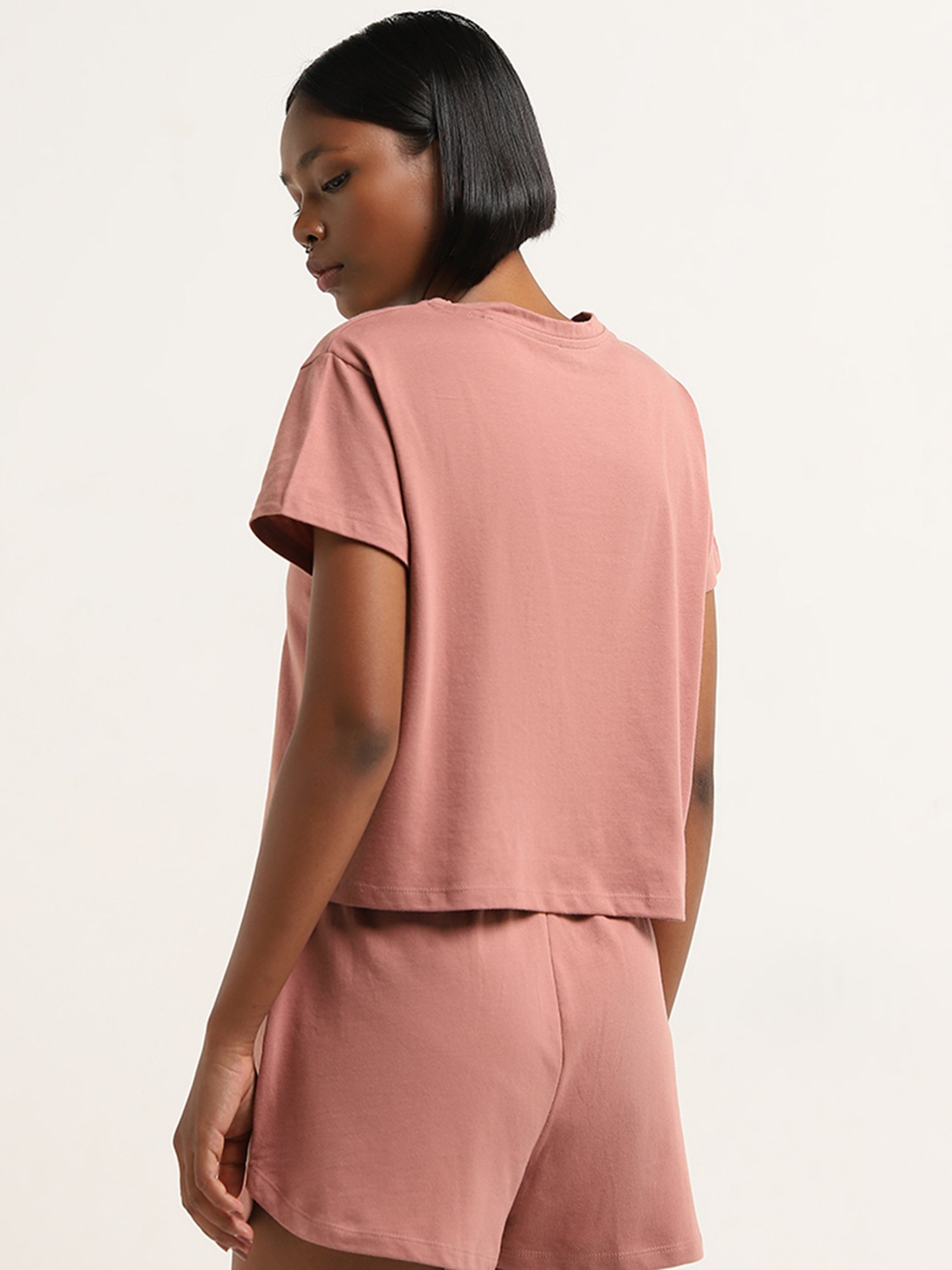 Superstar by Westside Dusty Pink Text Design Cotton T-Shirt