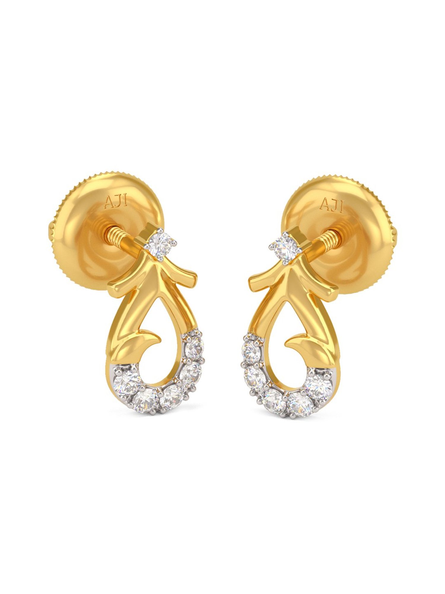 P.C. Chandra Jewellers 18 kt Gold & Diamond Earrings