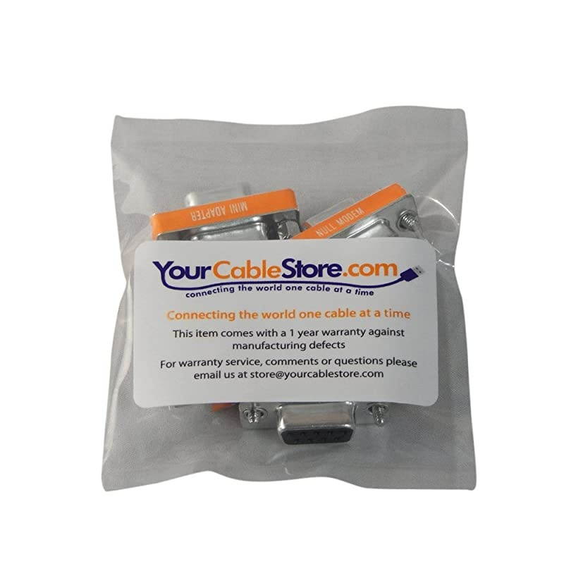 5 Pack Serial Port 9 Pin Null Modem Adapter DB9 FemaleFemale RS232