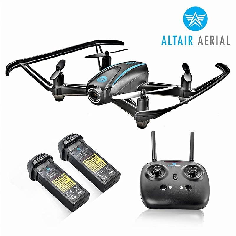 AA108 Camera Drone Great for Kids & Beginners | FREE PRIORITY SHIPPING | RC Quadcopter w/ 720p HD FPV Camera VR, Headless Mode, Altitude Hold, 3 Skill Modes, Easy Indoor Drone, 2 Batteries