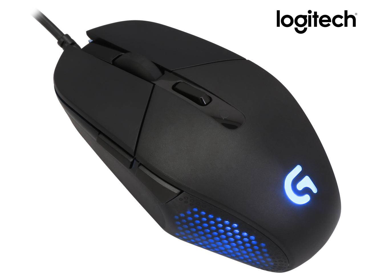 Logitech G302 Daedalus Prime Moba 910-004205 Black 6 Buttons 1 x Wheel USB Wired Delta Zero sensor 4000 dpi Gaming Mouse
