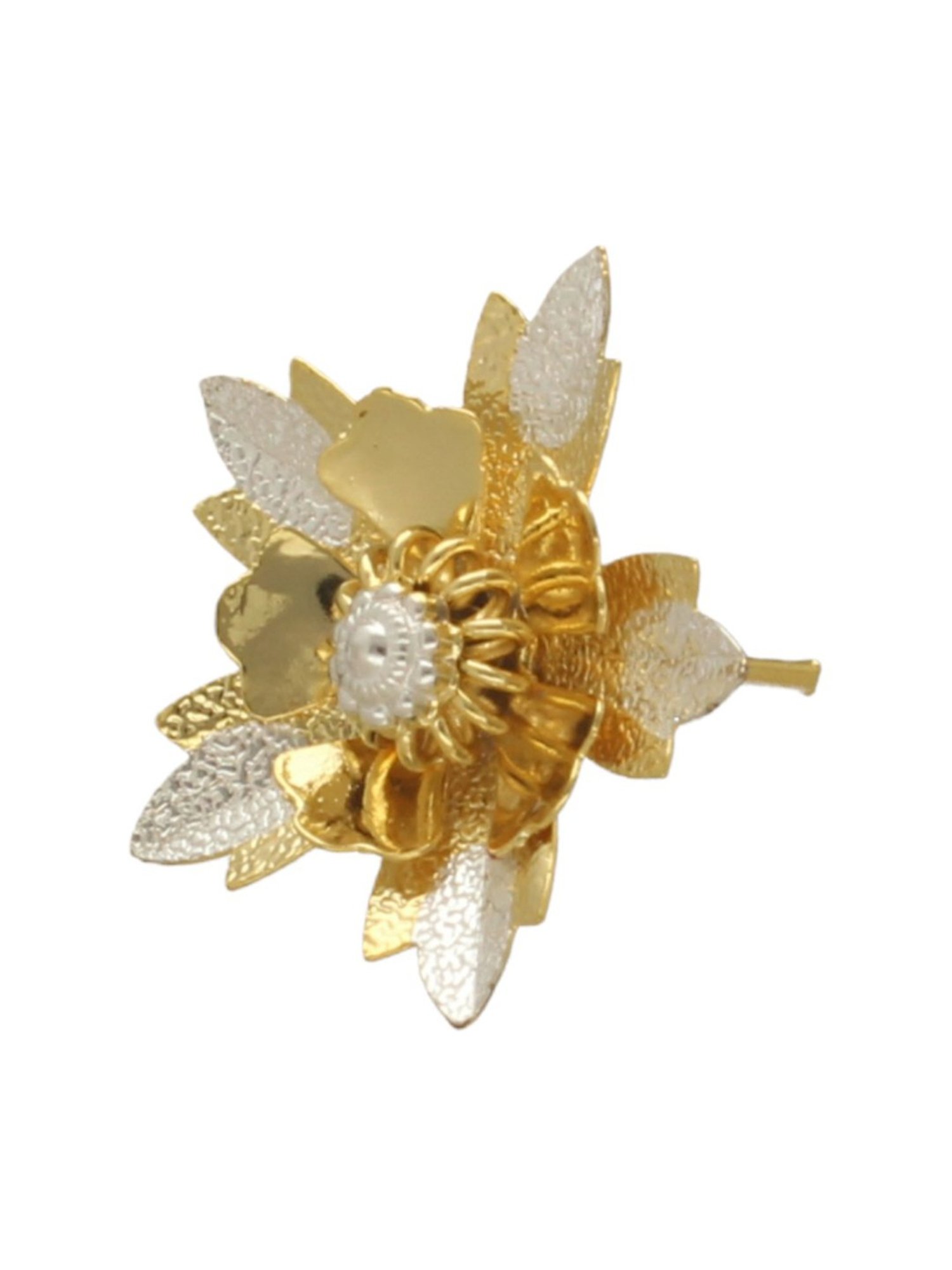 Sri Jagdamba Pearls Golden 0.8 Silver Pooja Flower - 2.78 gm