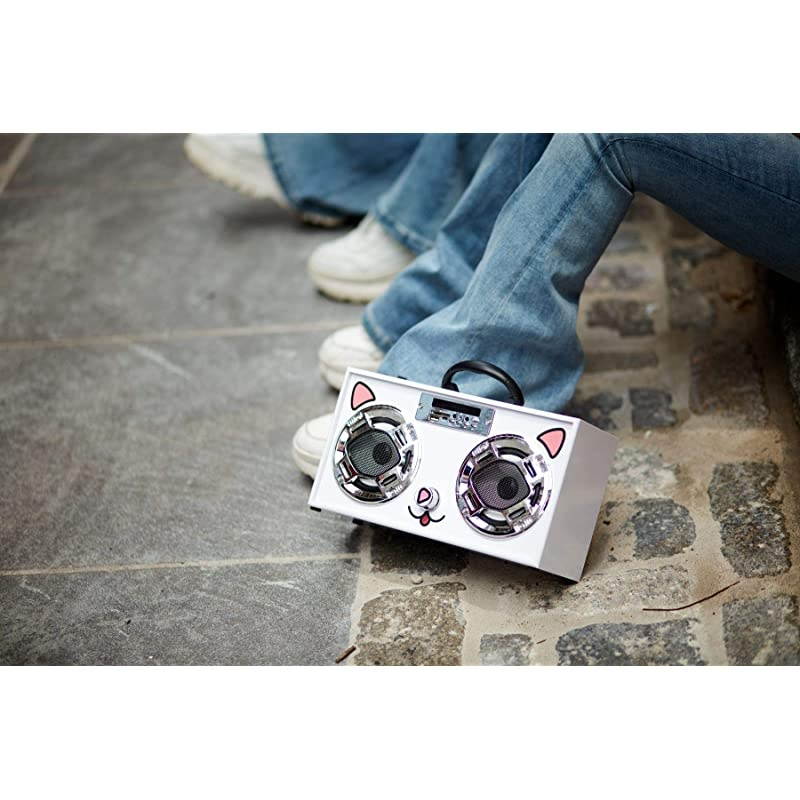 Mini Boombox with LED Speakers Retro Bluetooth Speaker wEnhanced FM Radio Perfect for Home and Outdoor Retro Multi