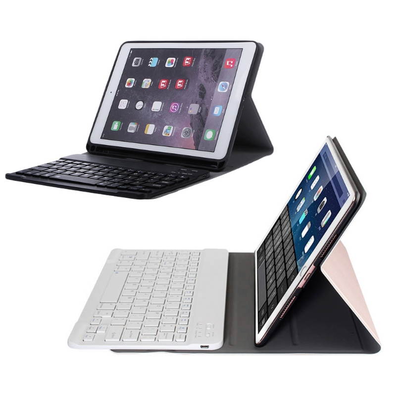 Detachable Bluetooth Keyboard Folio Stand Cover Pencil Holder For iPad 9.7 2018