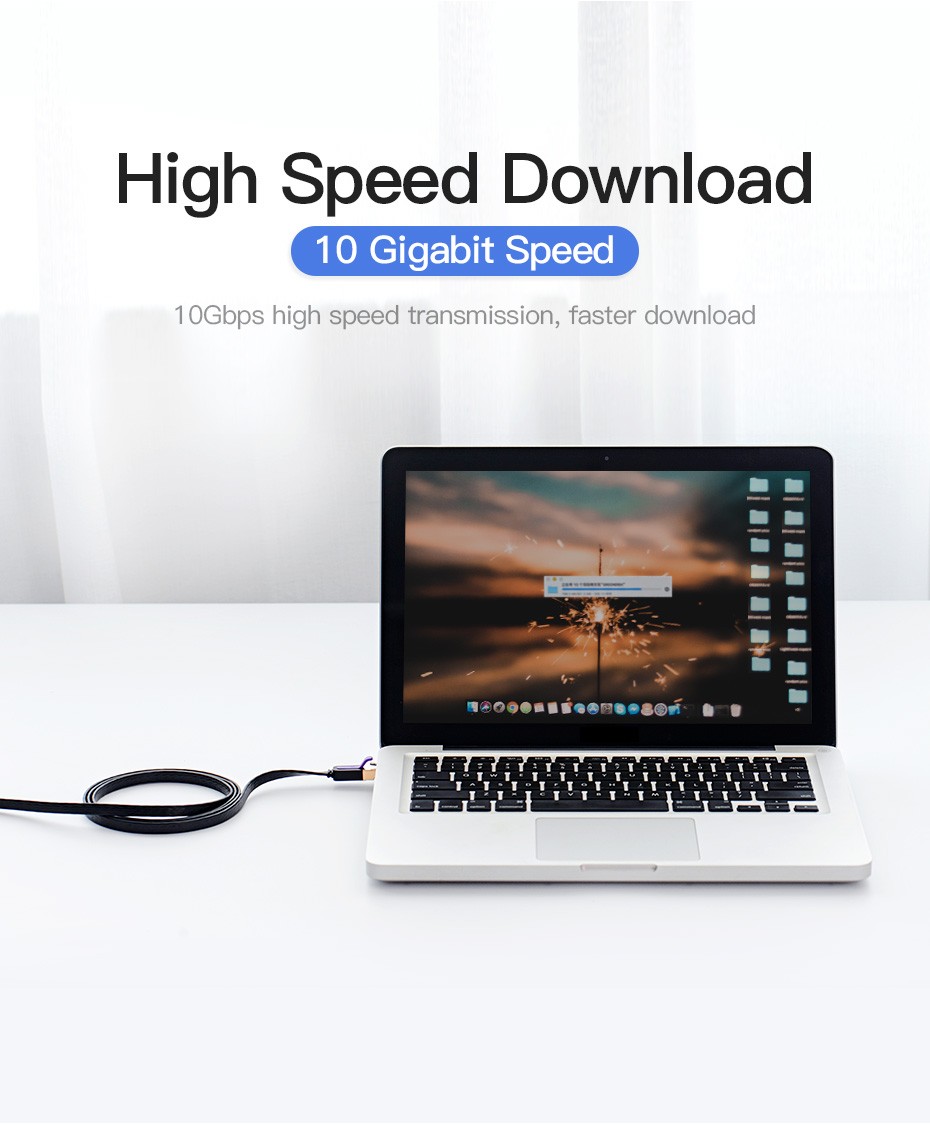 Cat7 Ethernet Cable, Vention Flat High Speed 10 Gigabit LAN Network Patch Cable with Clips, Faster Than Cat6 Cat5e, Shielded RJ45 Connectors for Xbox One, Switch, Router, Modem, Printer- Black/6ft