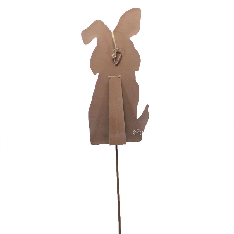Home & Garden 31.5" Easter Golden Doodle Bunny Carrot Round Top Collection  -  Decorative Garden Stakes