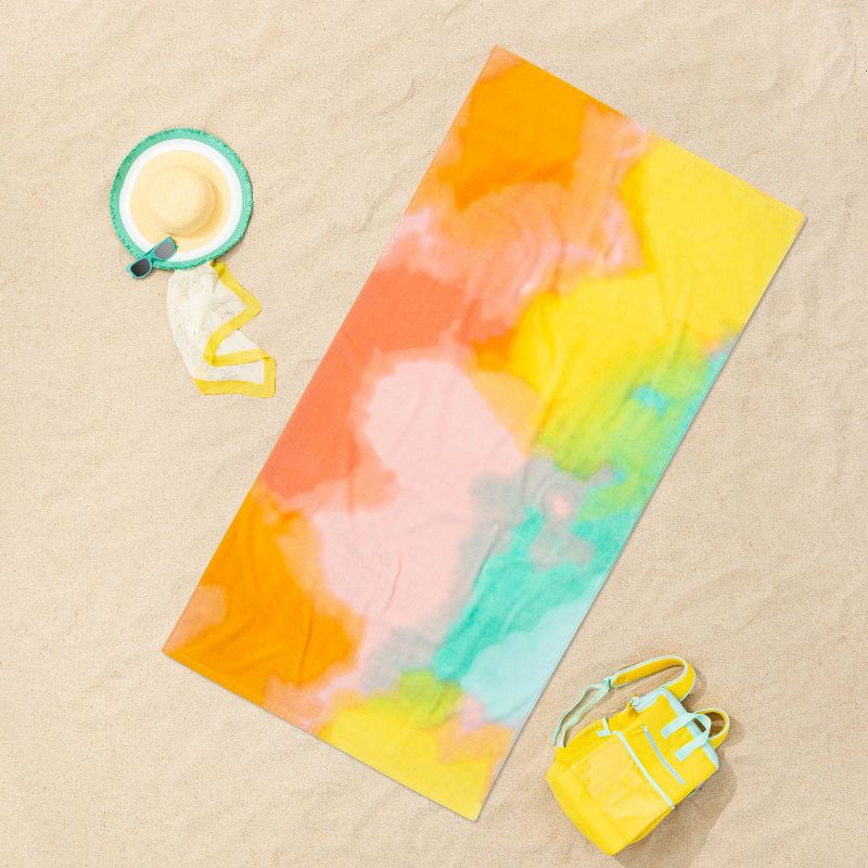 Tie Dye Printed Beach Towel - Sun Squad™