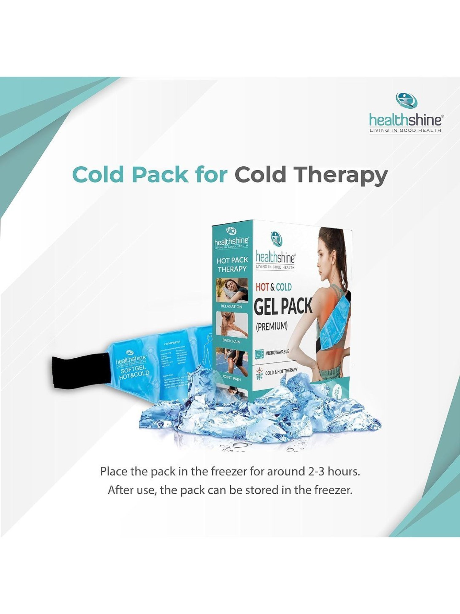 Healthshine Pocket-Friendly Multipurpose Hot & Cold Therapy Gel Pack Premium (Blue)