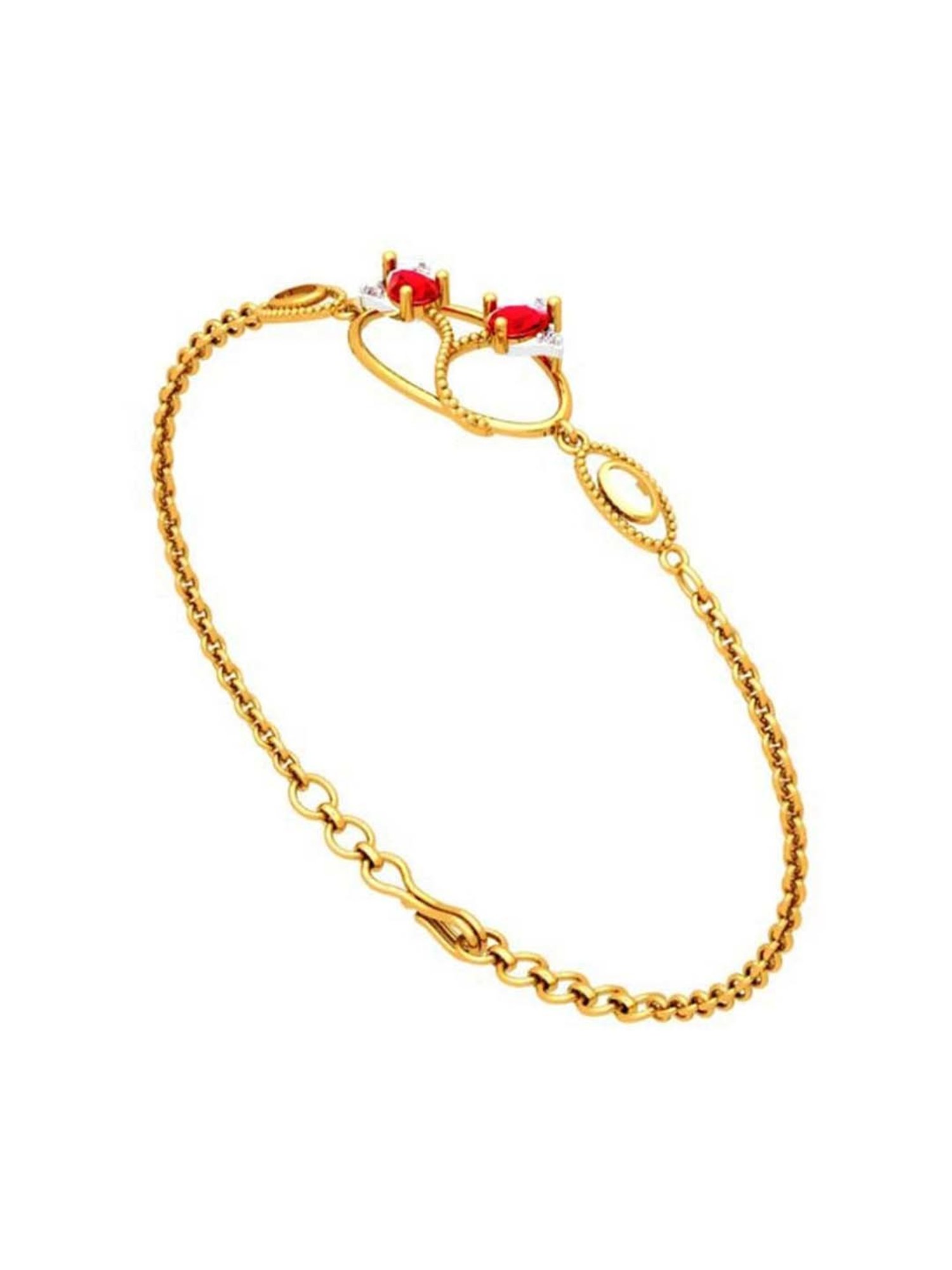 P.C. Chandra Jewellers 22k Yellow Gold Ravishing Rose Bracelet