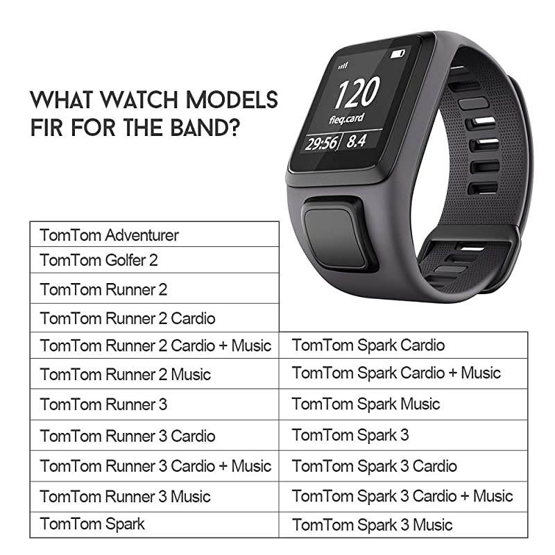 Silicone Watch Band Replacement for Spark/Spark 3/Golfer 2/Adventurer/Runner 2/3 Smartwatch for Man Women(Gray)