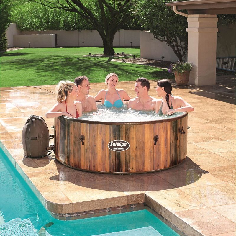 Bestway 7-Person Inflatable Hot Tub | SpaGuar Pre Measured Water Softening Kit