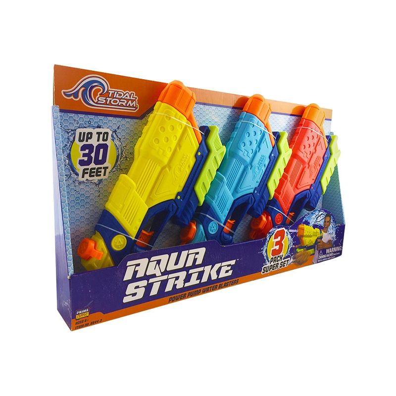 Tidal Storm Aqua Strike Pump-Action Water Blaster 3pk