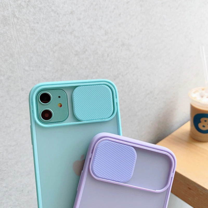Camera Lens Protection Phone Case on For IPhone 11 12 Pro Max 8 7 6 6s Plus Xr XsMax X Xs SE 12 Candy Soft Back Cover Plain