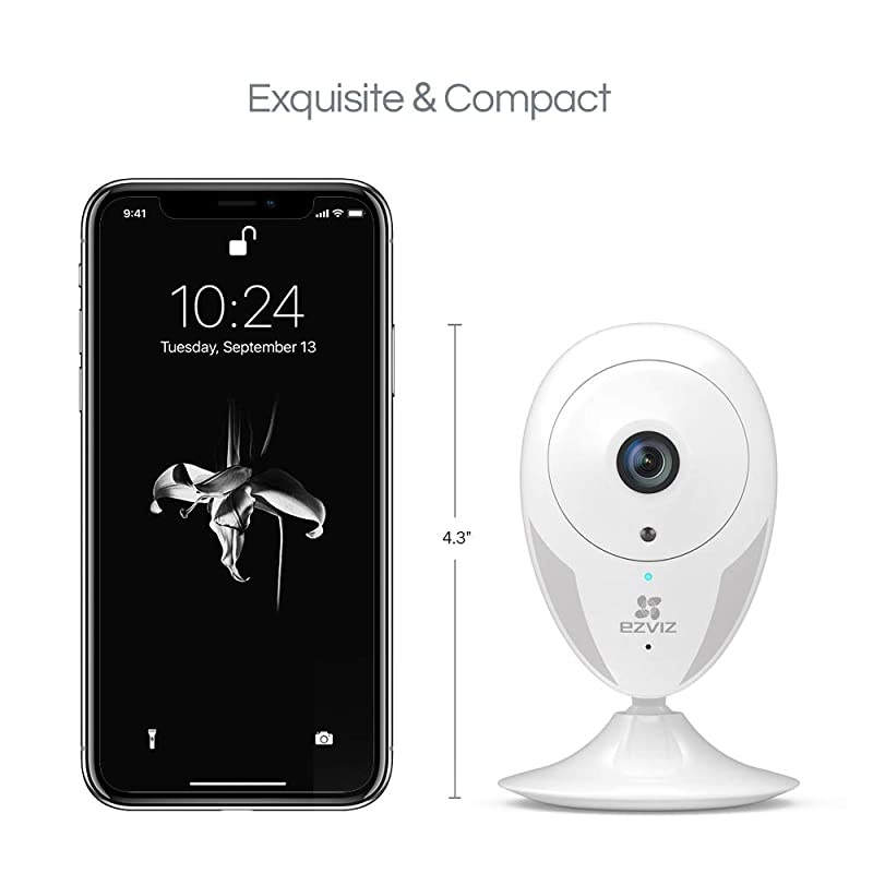 Indoor Security Camera 1080p FHD Motion Alert Night Vision BabyPetElder Monitoring 135&deg; Wide Angle 24G WiFi 2Way Audio Smart Home IPC Works with Alexa Google IFTTT iOS Android App WH CTQ2C