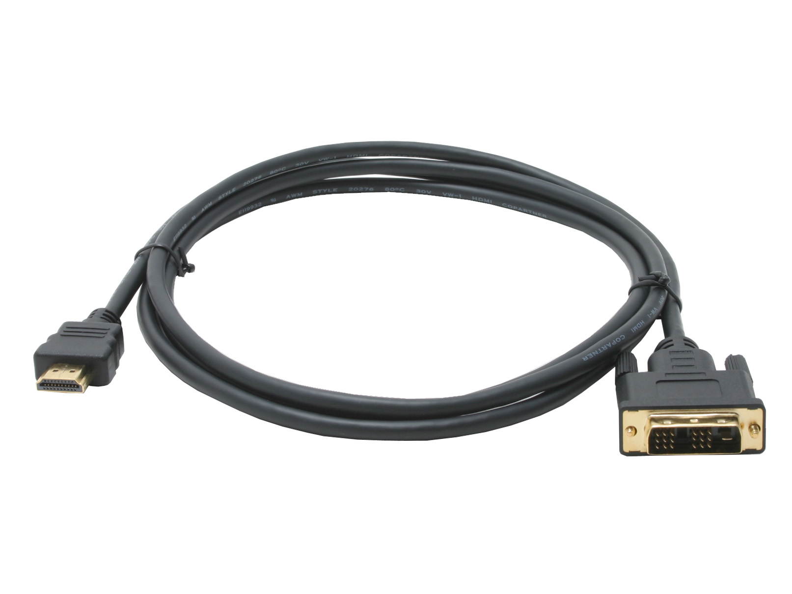 AMC HDM-DVI2 6.6 ft. Premium Gold Series 1080p rated HDMI/DVI Cable