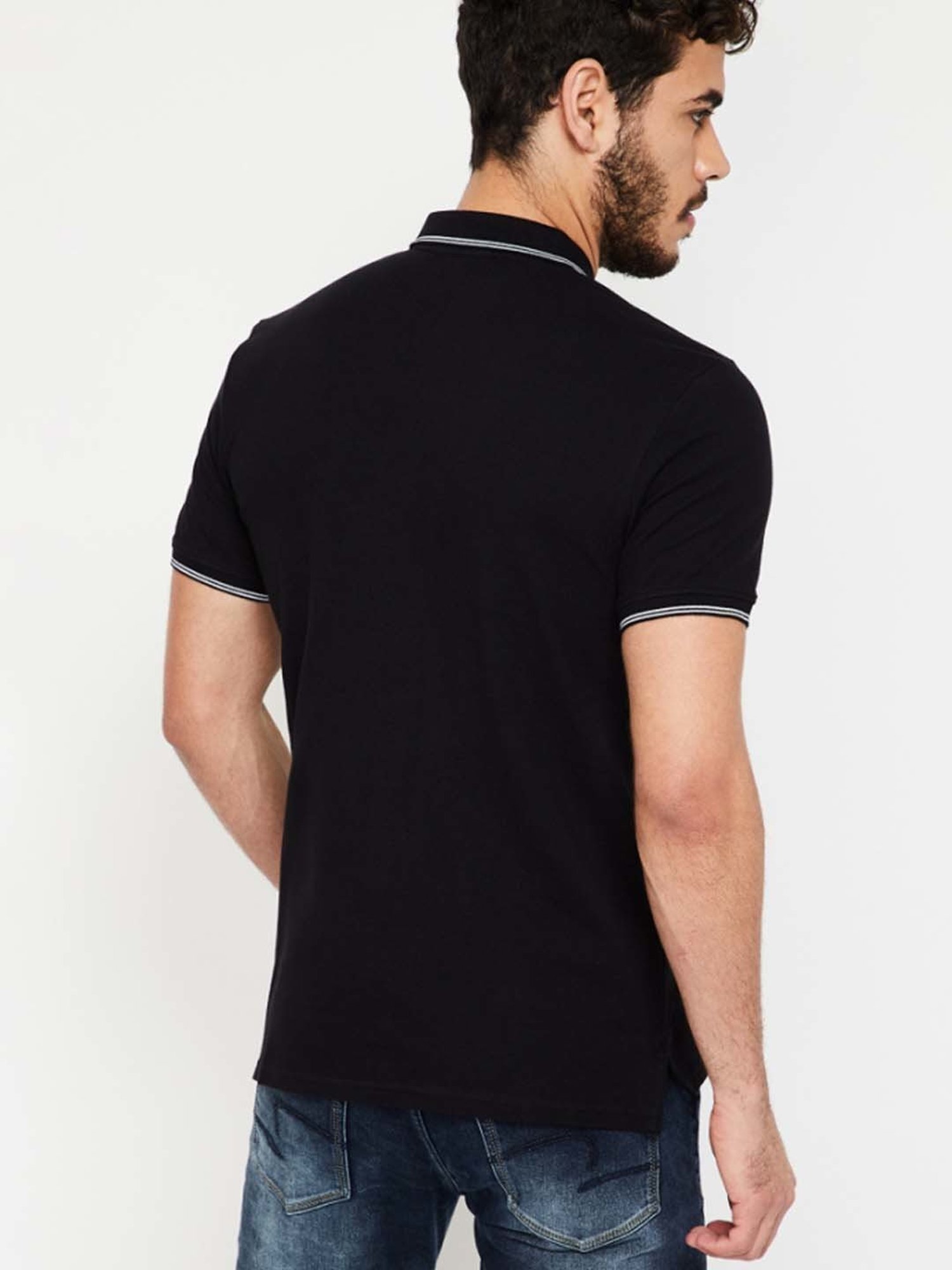 BOSSINI Black Regular Fit Polo T-Shirt