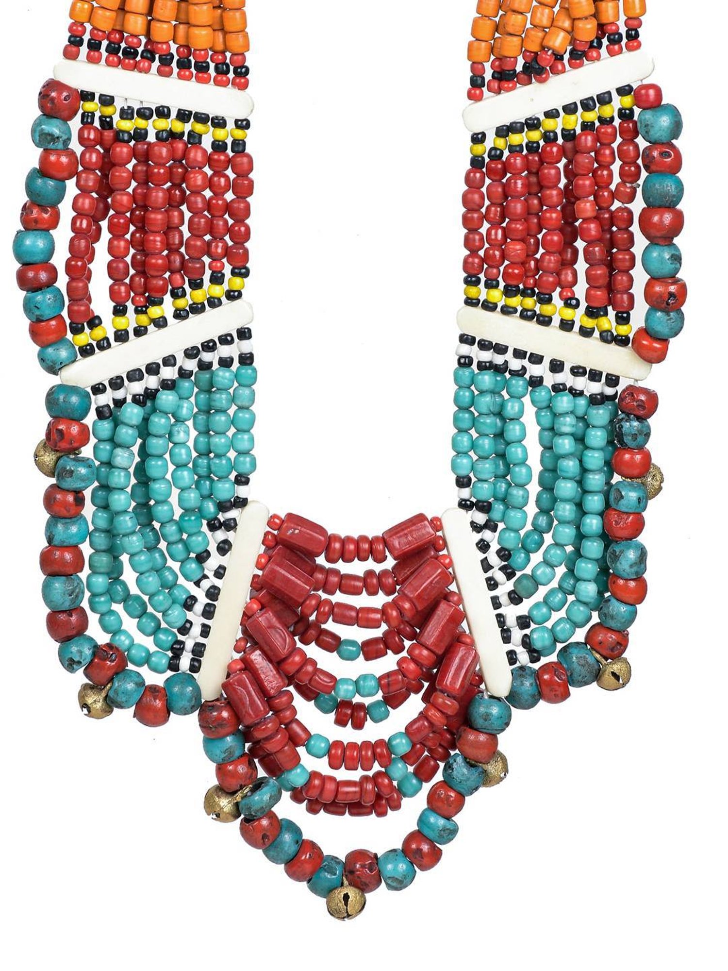 Imli Street Multicolor Vintage Naga Beaded Tribal Necklace